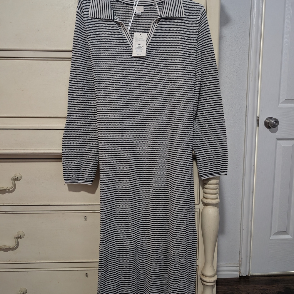 Striped Black and White Dress